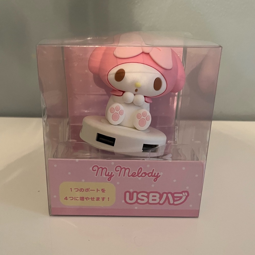 Sanrio my melody usb hub 4 port with 110 cm cable